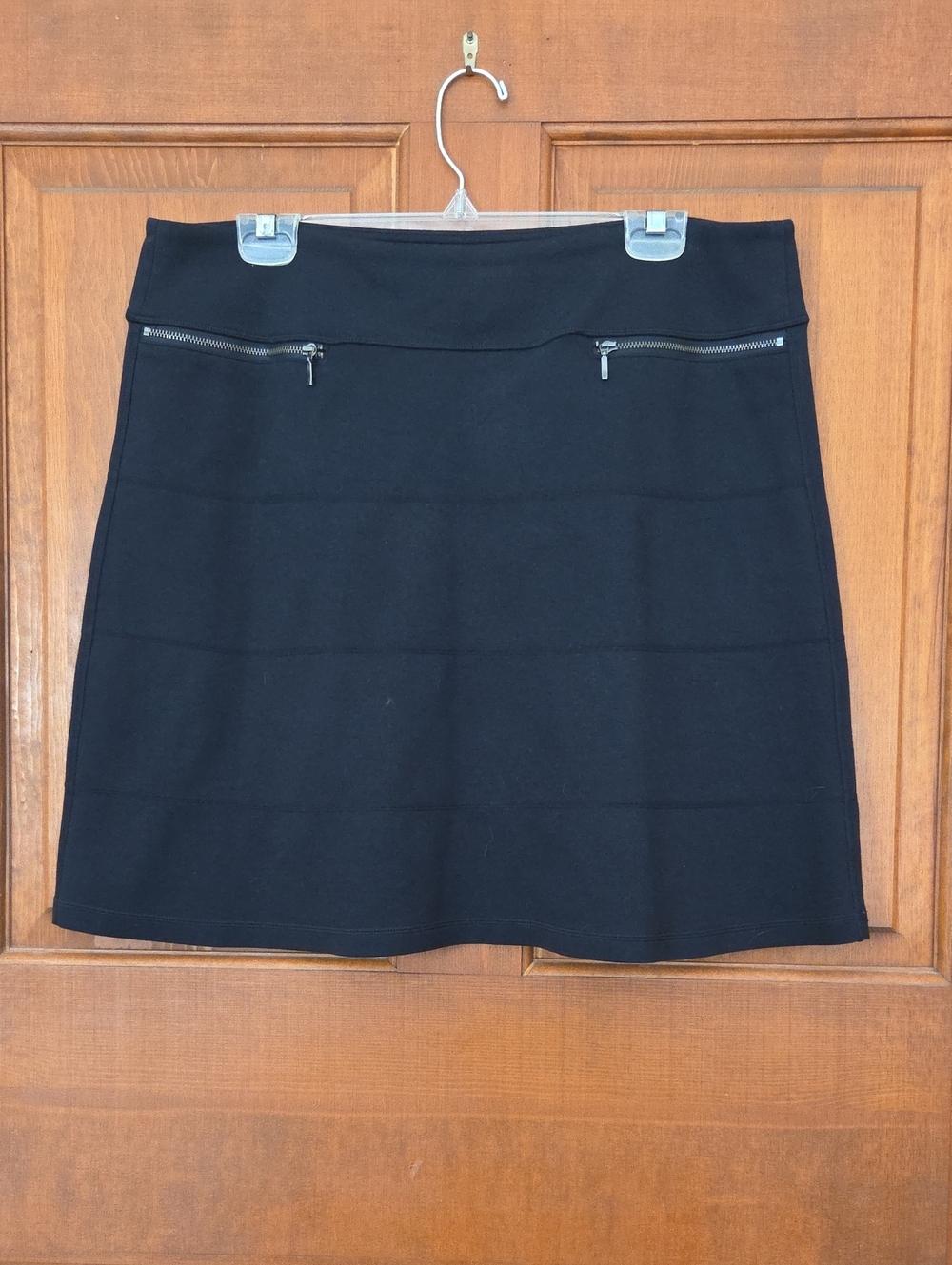 Athleta Black A-Line Skirt with Front Zip Pockets